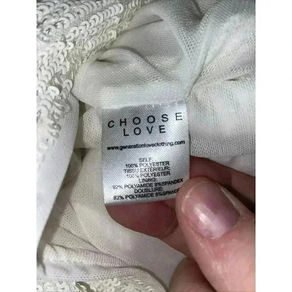 Generation Love Women's‎ Allegra Sequin Romper White REVOLVE Cocktail Party NEW - Picture 5 of 6